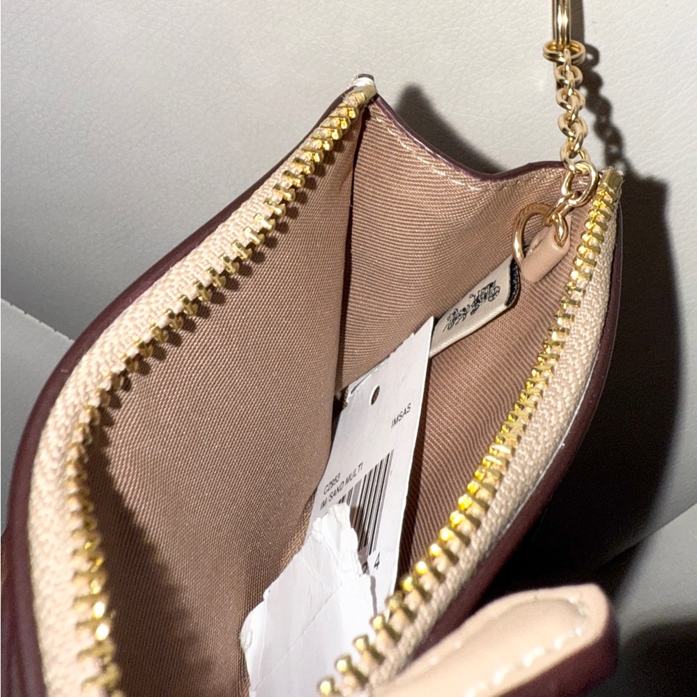 ***Rare*** Coach Mini Id Skinny Case In Signature Canvas With Lips Print - Picture 3 of 4